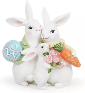 Easter Bunny Family Decorations Spring Easter Rabbit Decor Figurines Easter Day - Picture 1 of 12