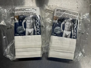 4 Pairs of Jockey Men's Low Rise Cotton Stretch Bikini Brief Size XL White - Picture 1 of 3