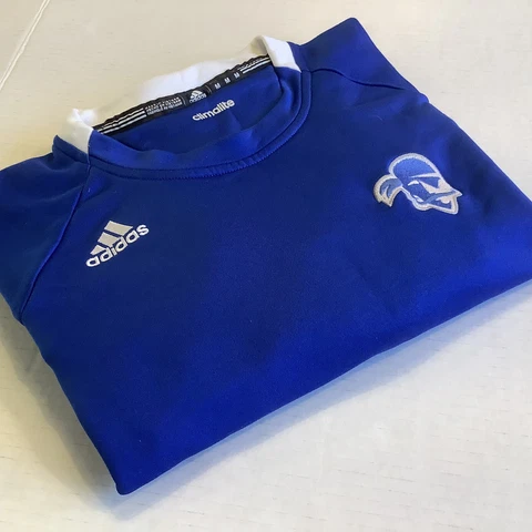 Adidas Climalite Crewneck Pullover Seton Hall Pirates Blue White Mens Medium Cover