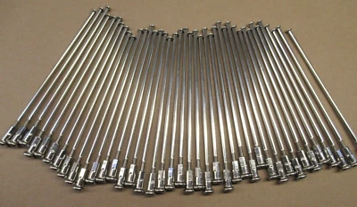 Juego de radios rueda delantera trasera acero inoxidable BMW R50/2 R60/2 R69S R69US r69 40 18" Foto 1 de 4