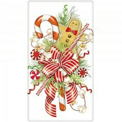 Mary Lake-Thompson Gingerbread Swag Flour Sack Kitchen Towel Bagged 30" x 30"