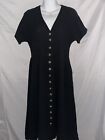 Madewell dress Small  midi black button down dress 100%cotton Bohemian Lagenlook