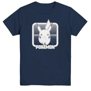 Mad Engine Pokemon Pikachu Graphic Print Boy's Navy Blue T-Shirt - NWT - Picture 1 of 4