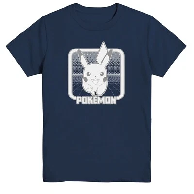 Mad Engine Pokemon Pikachu Graphic Print Boy's Navy Blue T-Shirt - NWT - Image 1 of 4