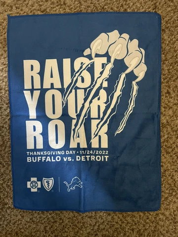 Detroit Lions Thanksgiving Day 11/24/2022 Rally Golf towel - New! Cover