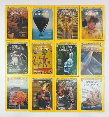 National Geographic 1977 Originals Full Set Jan-Dec Vol. 151 # 1 - Vol. 152 #6 Foto 1 de 4