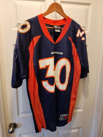 Vintage 90s Denver Broncos Jersey Terrell Davis Men’s XL Blue NFL Football USA Cover