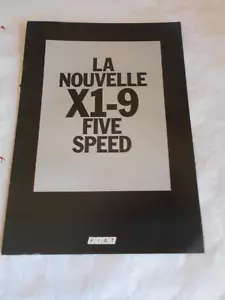 Fiat X1-9 La Nouvelle five speed folleto edición francesa - Imagen 1 de 5