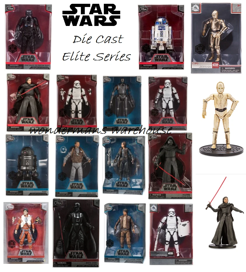 Star Wars Die Cast Elite Series Action Figure -Official Disney- Darth Vader Finn - Image 1 of 1