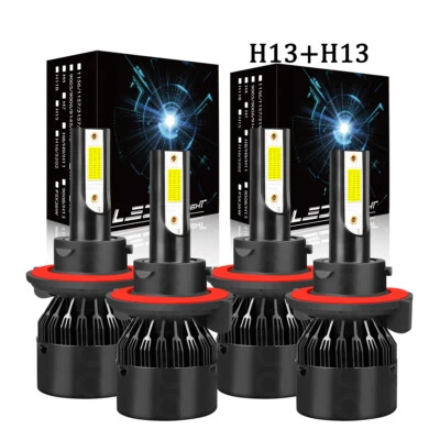 For Ford F250 F350 F450 2005-2019 White LED Headlight High Low Beam Combo Kit 4x - Image 1 of 4