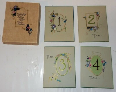 Juego de almohadillas de conteo en caja Gibson Combination Bridge Score y número de mesa vintage de los años 20 Foto 1 de 4