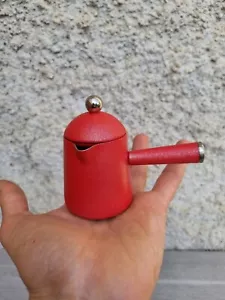 Lattiera per Caffettiera Lavazza Carmencita rossa acciaio inox moka vintage - Picture 1 of 9
