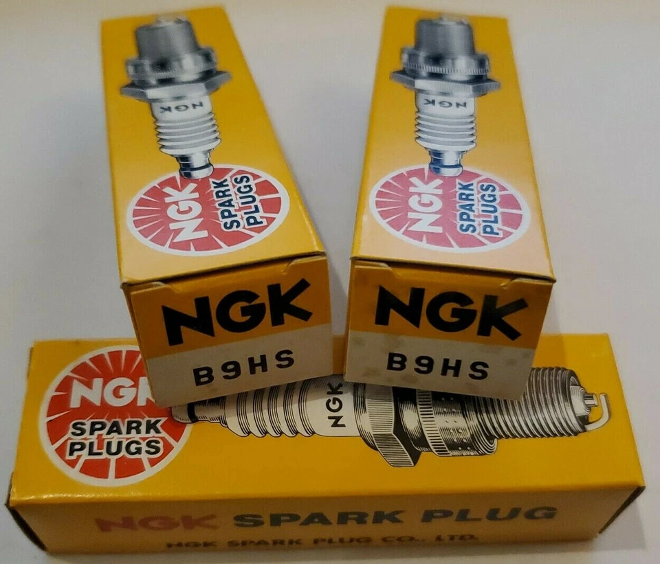 JUEGO DE 3 BUJÍAS KAWASAKI S1 S2 H1 H2 NGK B9HS 0653 7B41 NUEVAS Foto 1 de 2