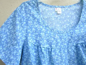 VTG..UNION MADE..COT/POL..BLUE & GREEN..FLORAL..MUUMUU..DRESS..sz 3X..NEW - Picture 1 of 4