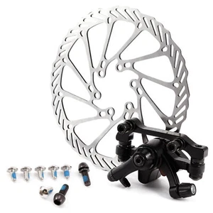 1 Set MTB Fahrrad Scheibenbremse Umbausatz 160mm Scheibe mit Bremse Hinten Neu - Bild 1 von 1