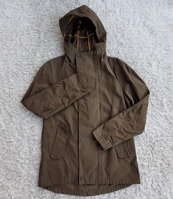 Zara Man Olive Green NWT Hooded Hip Length Jacket Parka Sz S Zip Front Pockets - Image 1 of 4