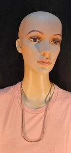 Hermoso collar de plata de ley de 23 pulgadas con tono dorado - Imagen 1 de 6