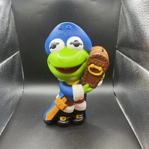 Kermit the Frog PIRATE Piggy Bank Hard Plastic Muppets 1989 Illco Toy 9” - Picture 1 of 10