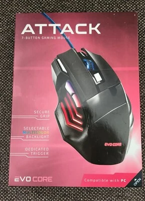 Gaming Mouse ~ EVO CORE~ USB Wired ~ LED  ~ Plug-N-Play ~ UP  TO 3200 DPI  - Image 1 of 4