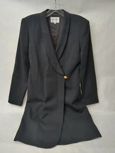 Vintage Hugo Bussati Milano Blazer Dress 100% Wool  Women's Size 2 - Picture 1 of 14