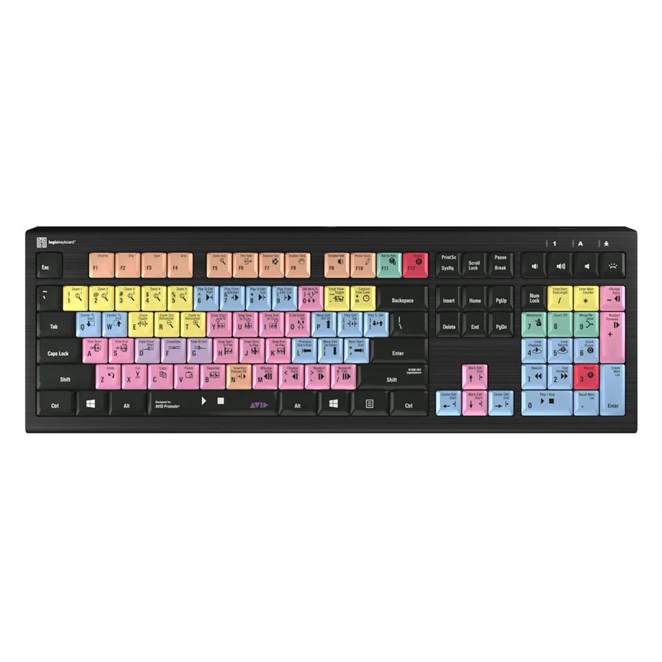 Logickeyboard Avid Pro Tools PC Astra 2 Backlit Shortcut Keyboard - Image 1 of 1