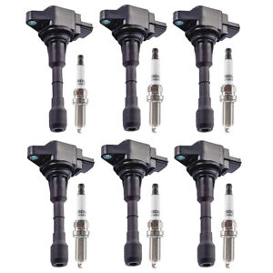 6X Ignition Coil + 6X Spark Plug for Fit 2009-2019 Nissan Murano V6 3.5L UF550