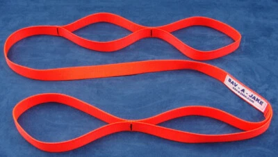 Firefighter Rescue Strap Sav-A-Jake - 6 ft. 4,000 lb. Nylon Webbing - Orange