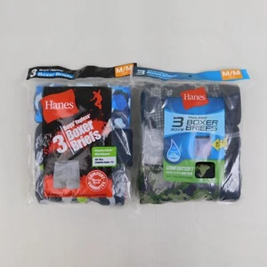 6 Pair Hanes Boy's Tagless ComfortSoft Boxer Briefs Underwear 10-12 Medium #4530 - Picture 1 of 12