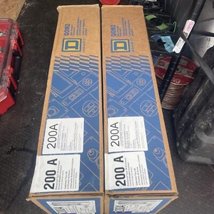 SQUARE D QOM2E2200NRB Outdoor Circuit Box Enclosure W/ Breaker QO 2-Pole 200 Amp - Picture 1 of 7