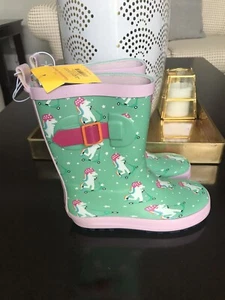 Sun Squad - Mädchen Regenstiefel Einhorn neuwertig, Large (9-10) - Bild 1 von 7