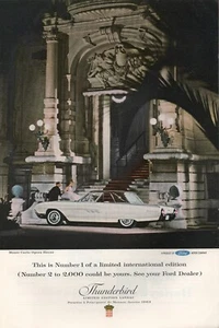 1963 Ford Thunderbird Landau Car Automobile Monte Carlo Opera House Vintage Ad - Picture 1 of 1