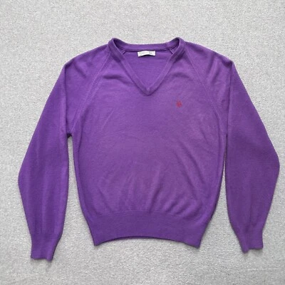 Suéter de Colección Christian Dior Para Mujer Grande Púrpura Tejido Pullover Cuello en V Informal Foto 1 de 4