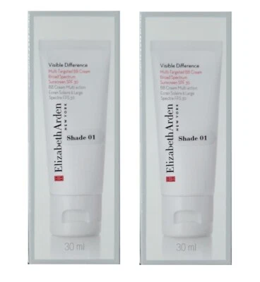2 PACK! ELIZABETH ARDEN VISIBLE DIFFERENCE MULTI-TARGETED BB CREAM SPF 30 # 01  - Image 1 of 3