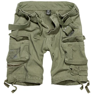 Brandit Savage Vintage Cargo Combat Shorts Summer Hiking Camping Cotton Olive OD - Picture 1 of 11