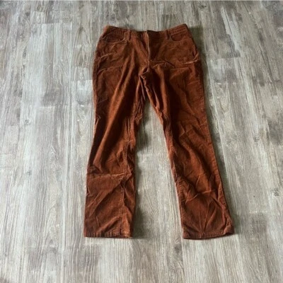 Pantalones de pierna recta Lands’ End para mujer naranja marrón óxido talla 14 Foto 1 de 4