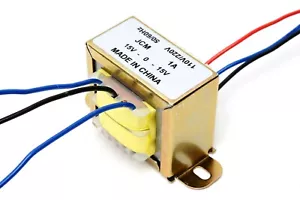 Transformador de potencia de grifo central 110/220VAC a 30VAC 1000mA 1A 15V 15Vx2 - Imagen 1 de 1