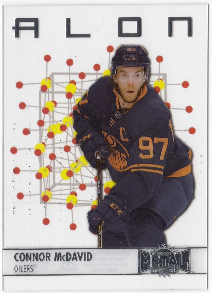 2020-21 Upper Deck Skybox Metal Universe Alon CONNOR McDAVID A-1 Edmonton Oilers - Image 1 of 1