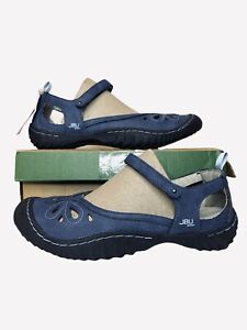 JBU by Jambu Meadow Denim Vegan Leather Shoes Blue Mary Jane Comfort Size 7.5W