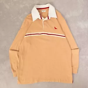 Vintage Striped Relaxed Rugby Shirt M Herren Peach Varsity - Bild 1 von 7