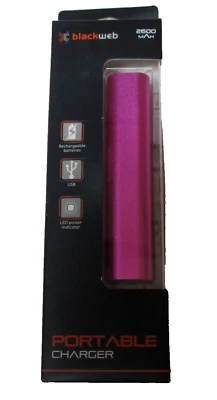 Cargador Portátil Blackweb 2600 mAh 1 Amp ROSA Foto 1 de 4