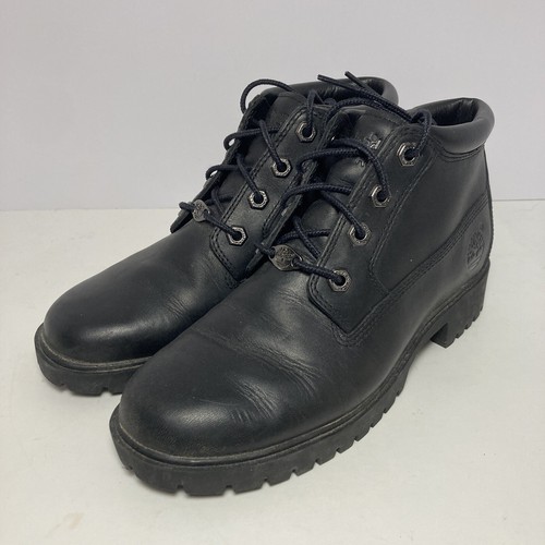 Timberland Stivali Donna Chukka Nellie Nero Impermeabile Pelle Taglia 7 M 28360