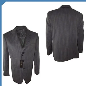 Viapiana Giacca Blazer Uomo Grigio Gessato Lana Vergine Australian Merinos It 56 - Picture 1 of 18