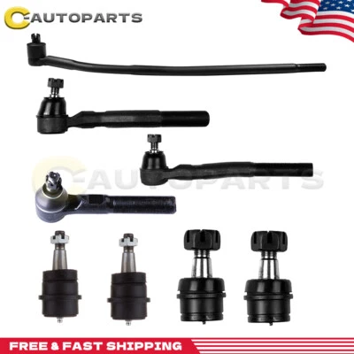 8x Front Inner & Outer Tie Rod Ends Ball Joints For 2007-2018 Jeep Wrangler / JK - Image 1 of 4