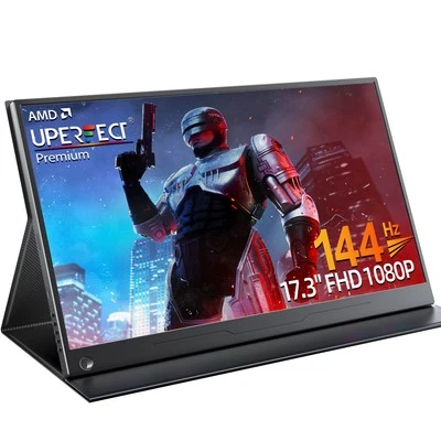 144Hz Gaming Tragbarer Monitor 17,3" FHD 1920x1080 IPS mini-HDMI USB-C Audio - Bild 1 von 4