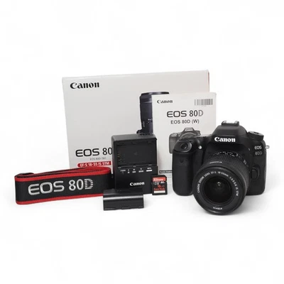 Canon EOS 80D mit 18-55mm Objektiv IS STM Kit OVP, sehr guter Zustand - Bild 1 von 4