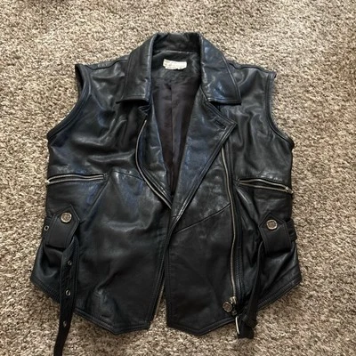 Gillette vintage Lew Magram cuero negro mujer talla mediana, buen estado Foto 1 de 2