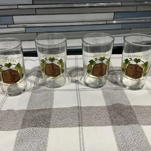 Weinstube Schloss Heidelberg Germany Weinprobe Schnapsgläser klar 4er Set - Bild 1 von 4