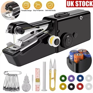 Mini Handheld Cordless Sewing Machine Hand Held Thread Stitch Clothes Portable - Picture 1 of 15