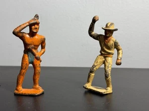 Barclay Manoil Lead Toy Cowboy And Indian Brave Lookout Scout w/ Tomahawk - Picture 1 of 4