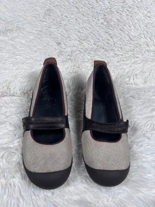 Merrell Plaza Bandeau Shoes Womens Size 9 Dark Taupe Brown Mary Jane Comfort - Picture 1 of 14